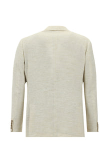 Ekru 4 Drop Relaxed Fit Rahat Kesim Klasik Ceket-Abdullah Ki??l?