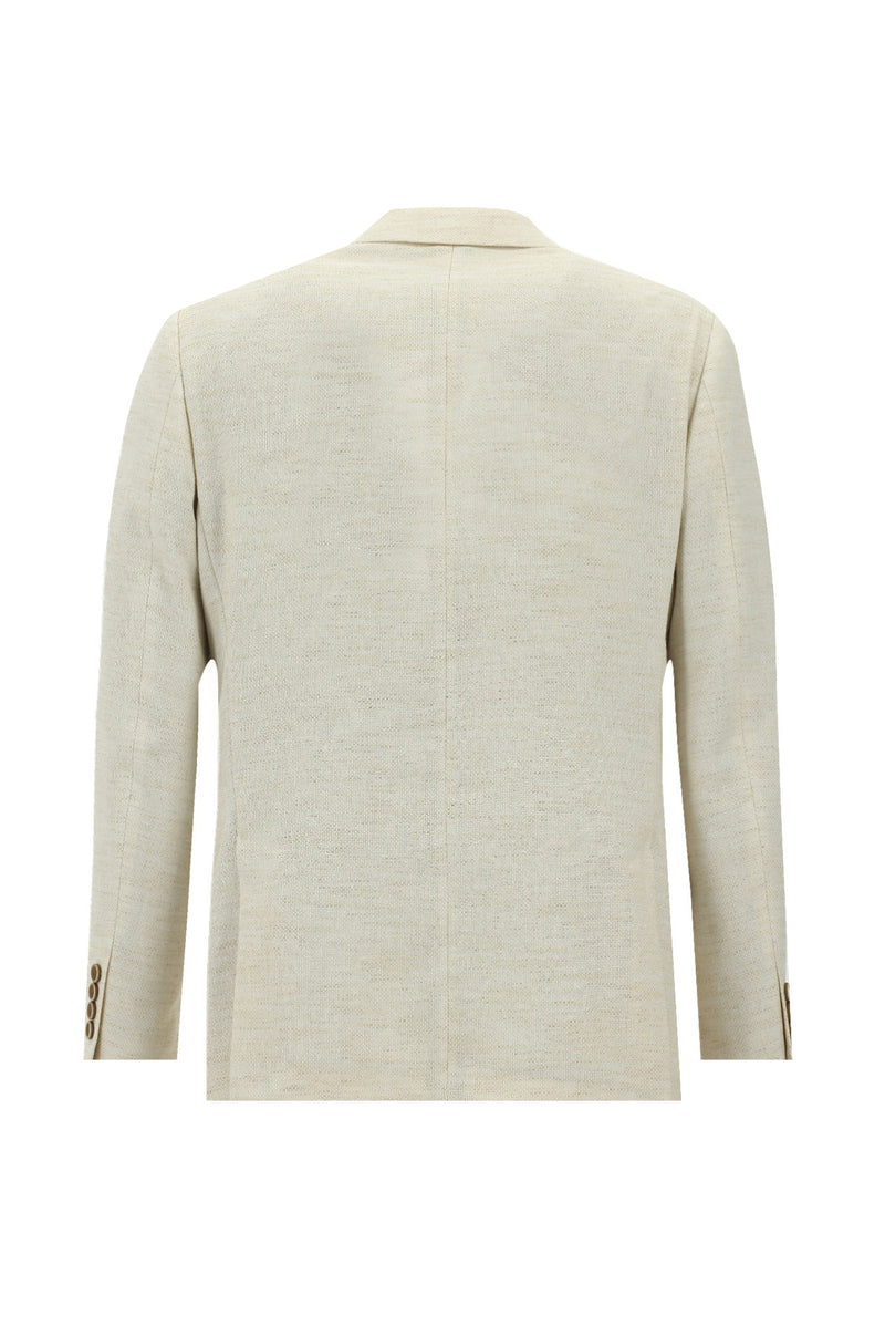 Ekru Relaxed Fit Rahat Kesim Klasik Ceket