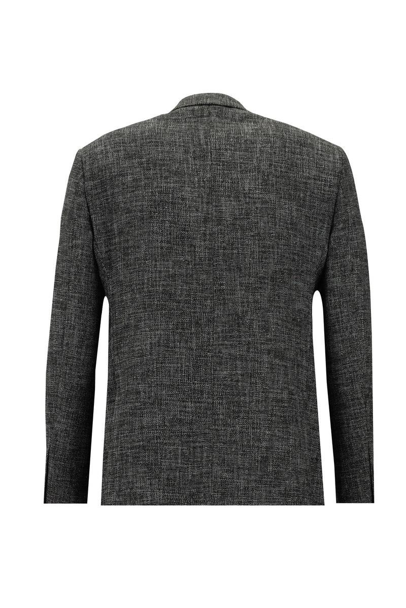 Koyu Antrasit Slim Fit Dar Kesim Klasik Ceket