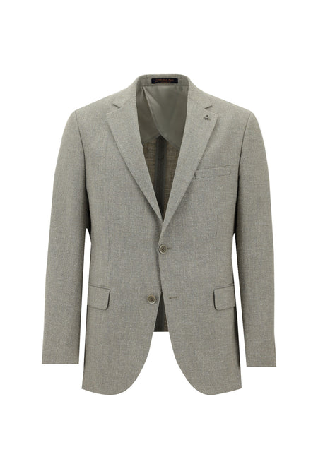 Açık Vizon Slim Fit Dar Kesim Klasik Ceket