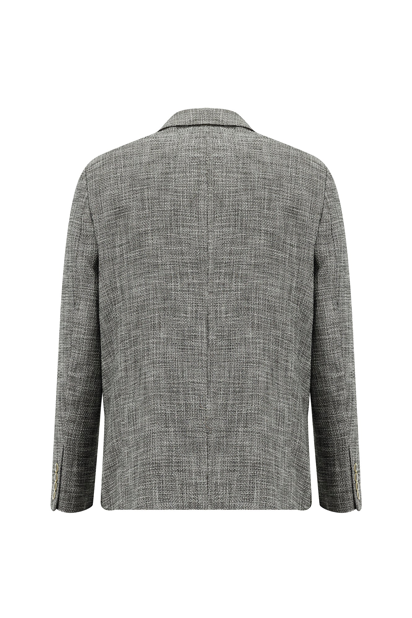 Koyu Vizon Relaxed Fit Rahat Kesim İtalyan Desenli Ceket