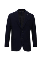 Koyu Lacivert Regular Fit Örme Yün Ceket