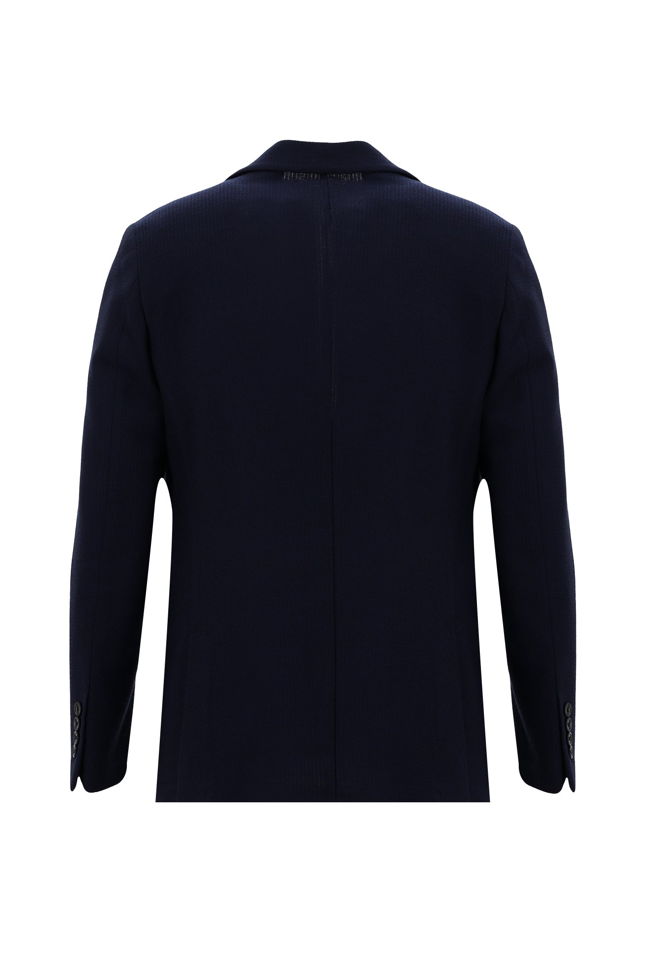 Koyu Lacivert Regular Fit Örme Yün Ceket