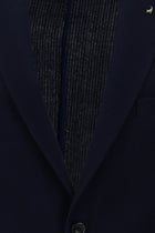 Koyu Lacivert Regular Fit Örme Yün Ceket