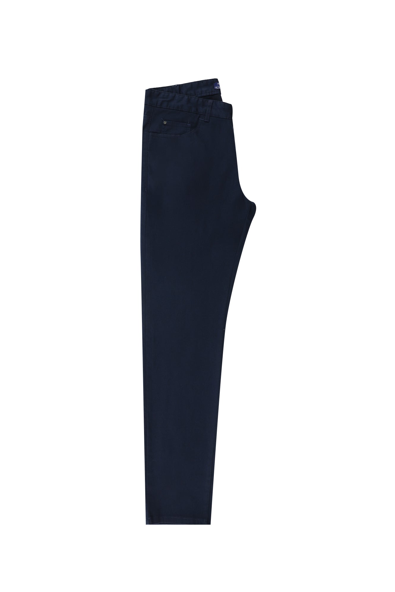 Koyu Lacivert Slim Fit Dar Kesim Likralı Kanvas / Chino Pantolon