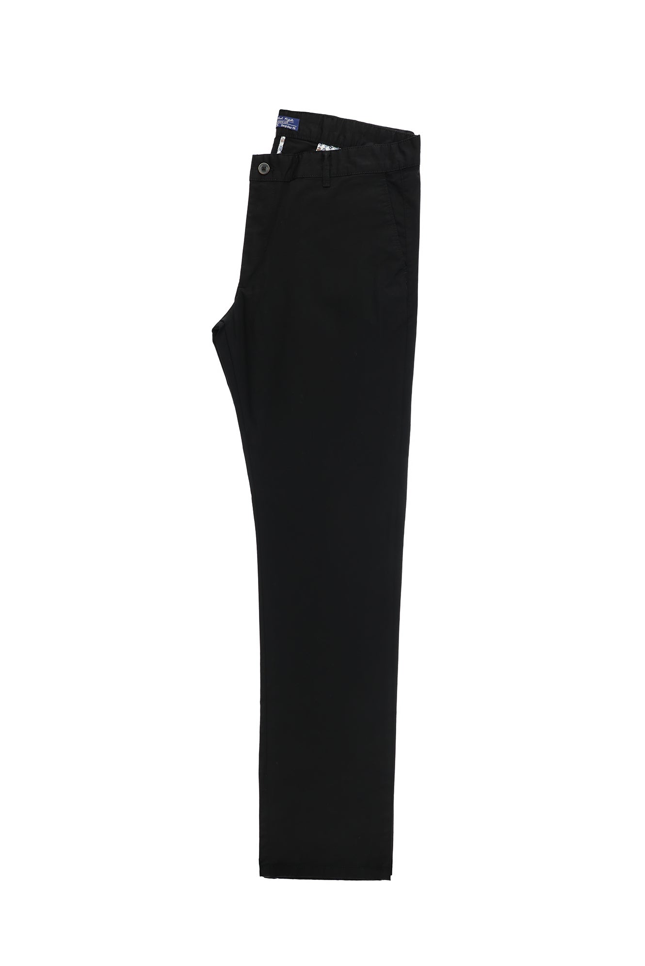 Siyah Regular Fit Likralı Kanvas / Chino Pantolon