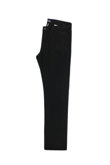 Siyah Regular Fit Likralı Kanvas / Chino Pantolon