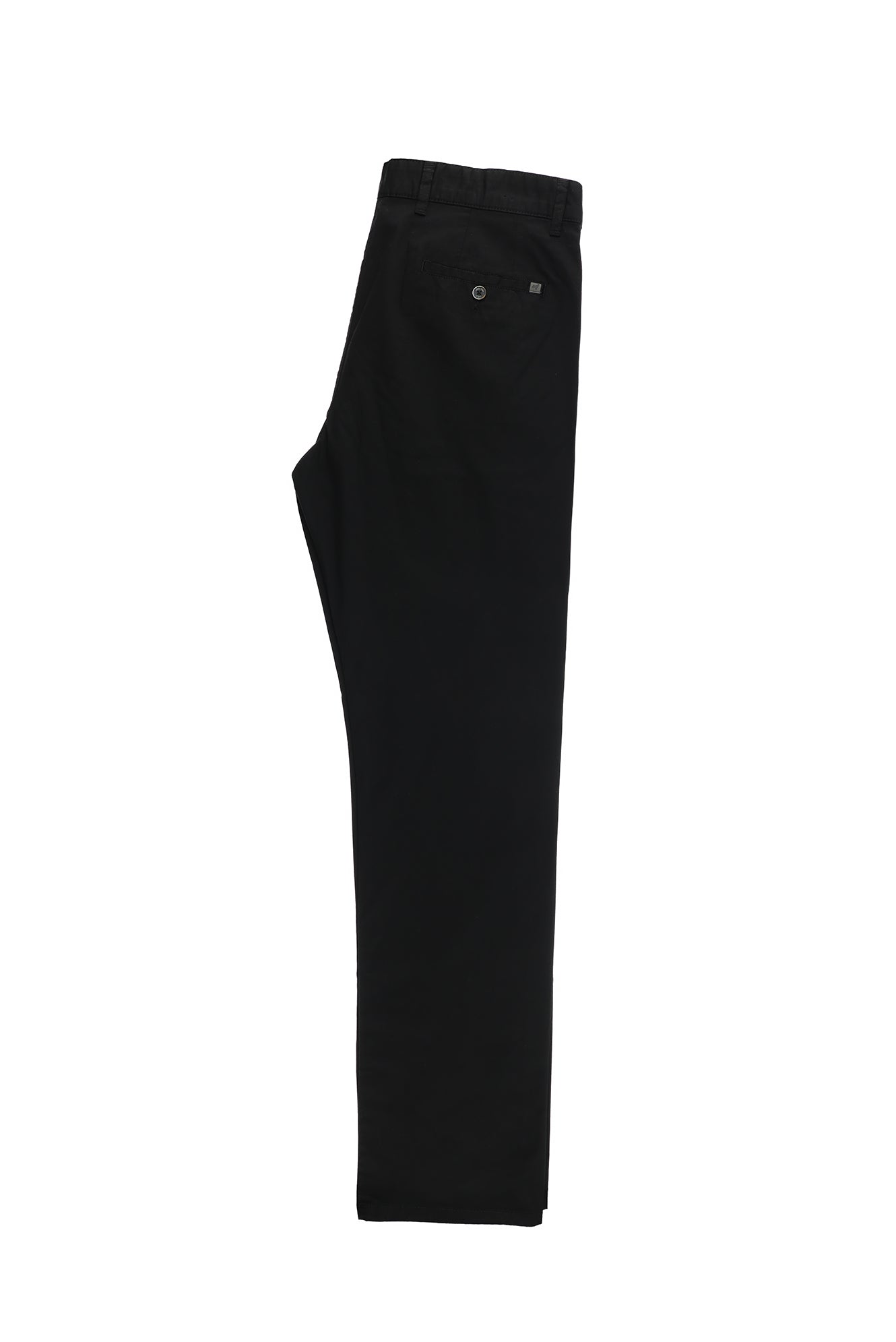 Siyah Regular Fit Likralı Kanvas / Chino Pantolon