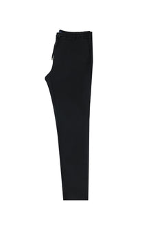 Siyah Regular Fit Beli Lastikli İpli Likralı Pantolon