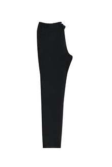 Siyah Regular Fit Beli Lastikli İpli Likralı Pantolon