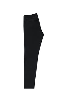 Siyah Regular Fit Beli Lastikli İpli Likralı Pantolon