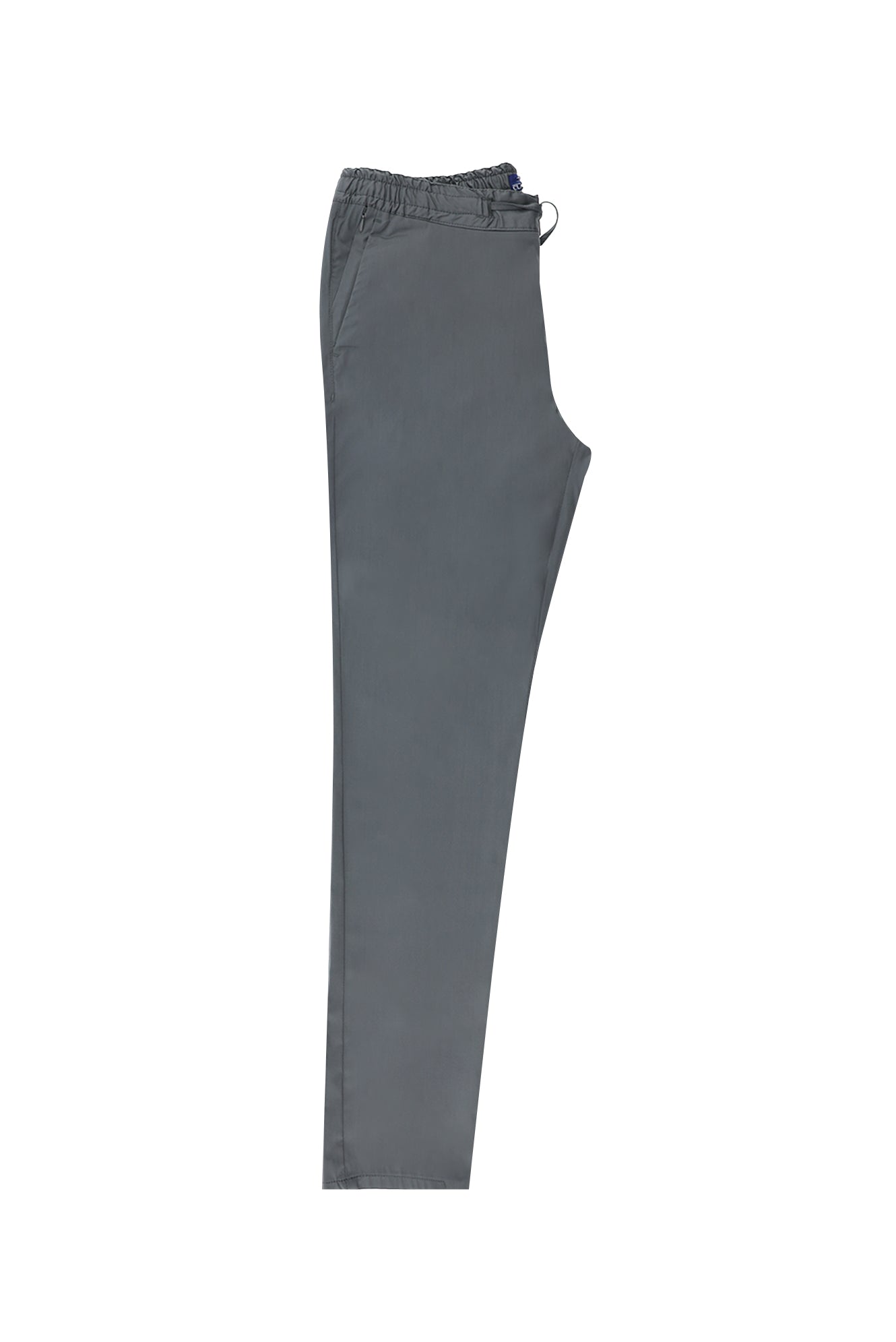 Orta Füme Slim Fit Dar Kesim Beli Lastikli İpli Likralı Pantolon