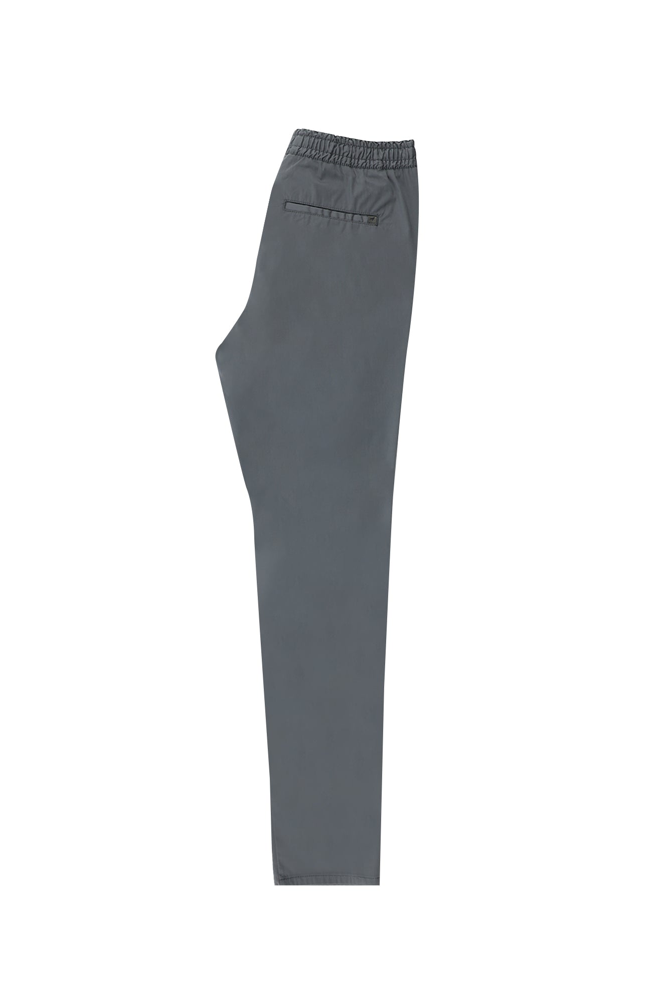 Orta Füme Slim Fit Dar Kesim Beli Lastikli İpli Likralı Pantolon