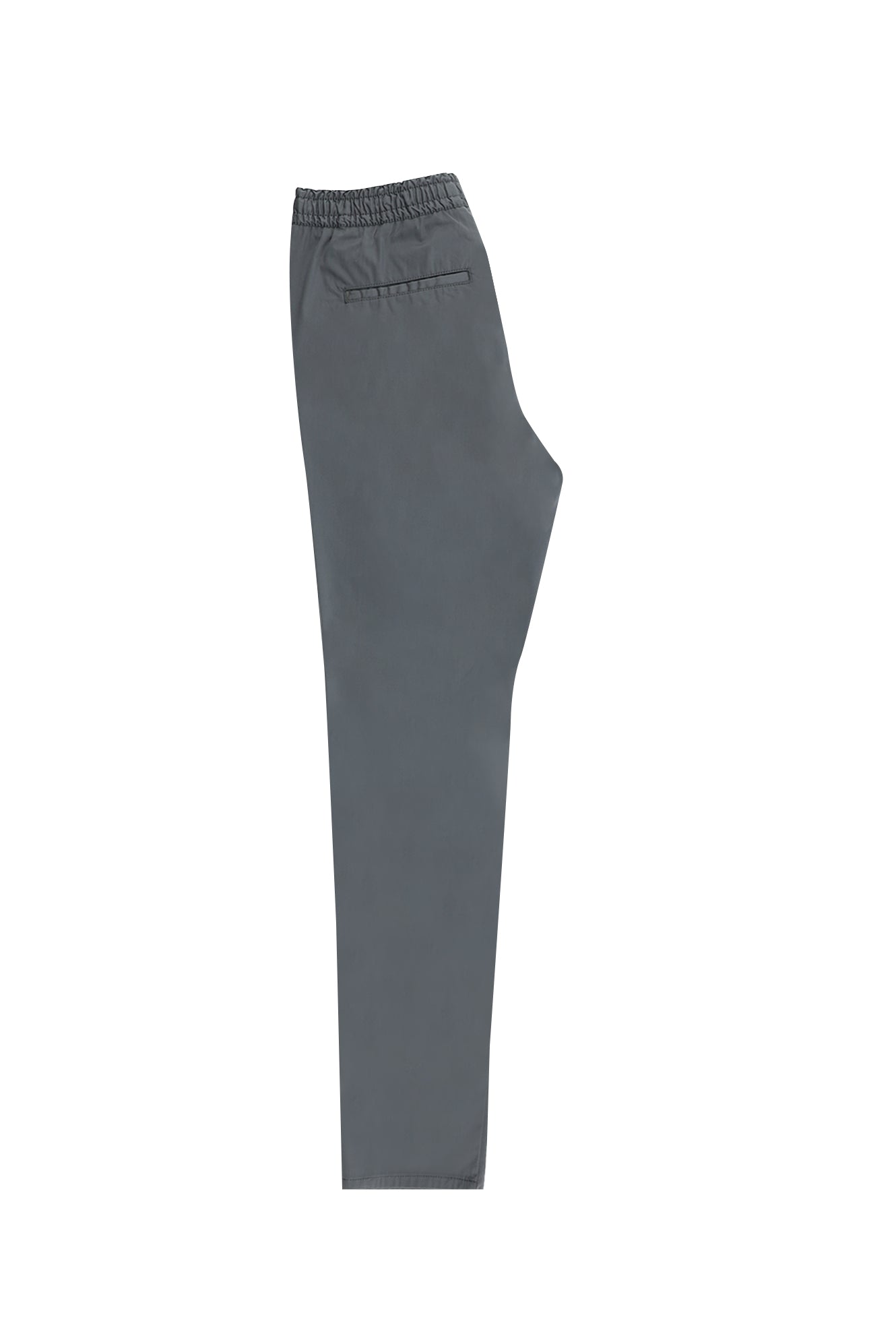 Orta Füme Slim Fit Dar Kesim Beli Lastikli İpli Likralı Pantolon