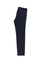 Orta Lacivert Slim Fit Dar Kesim Beli Lastikli İpli Likralı Pantolon