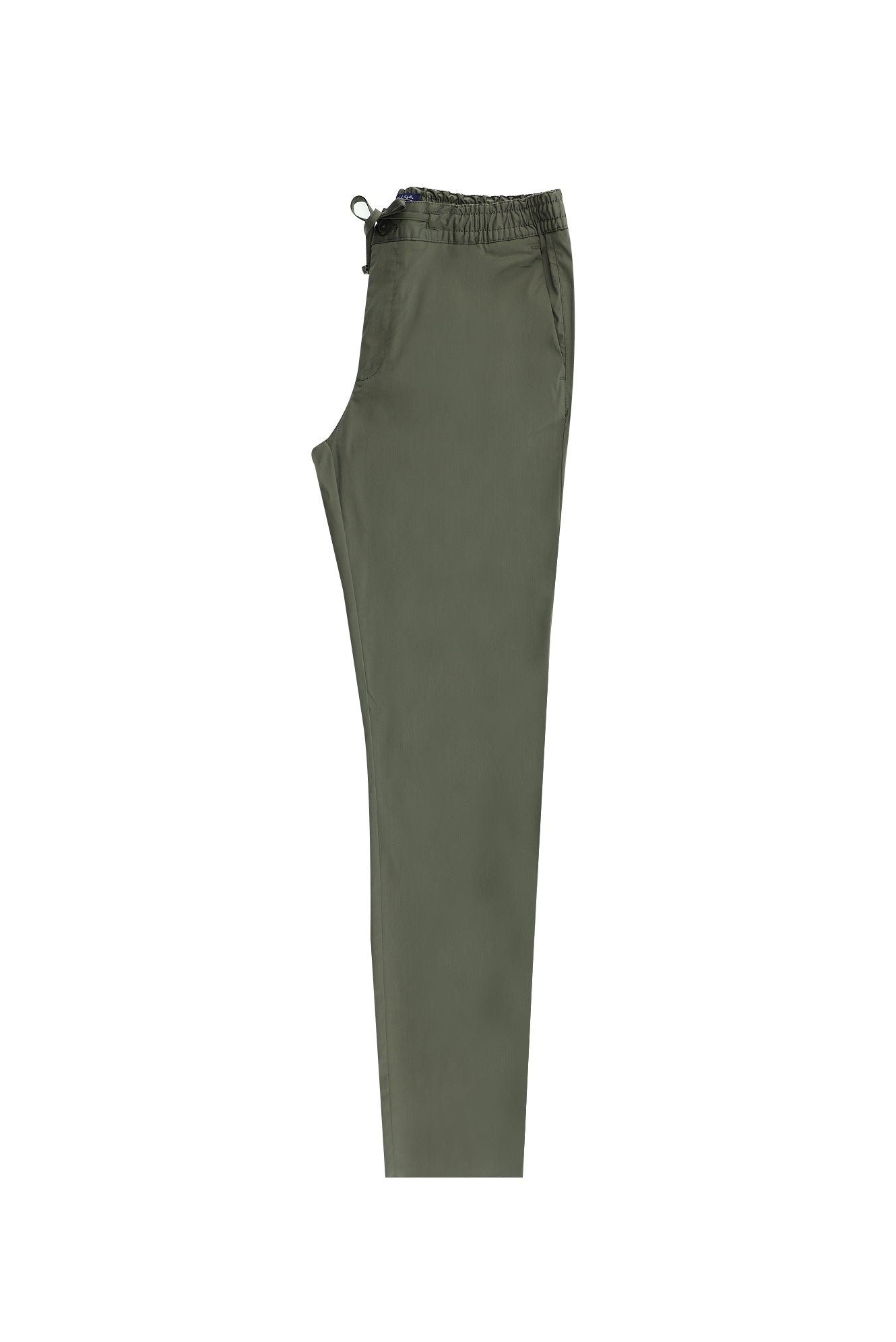 Açık Haki Slim Fit Dar Kesim Beli Lastikli İpli Likralı Pantolon