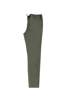 Açık Haki Slim Fit Dar Kesim Beli Lastikli İpli Likralı Pantolon