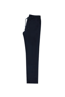 Orta Lacivert Regular Fit Beli Lastikli İpli Pantolon