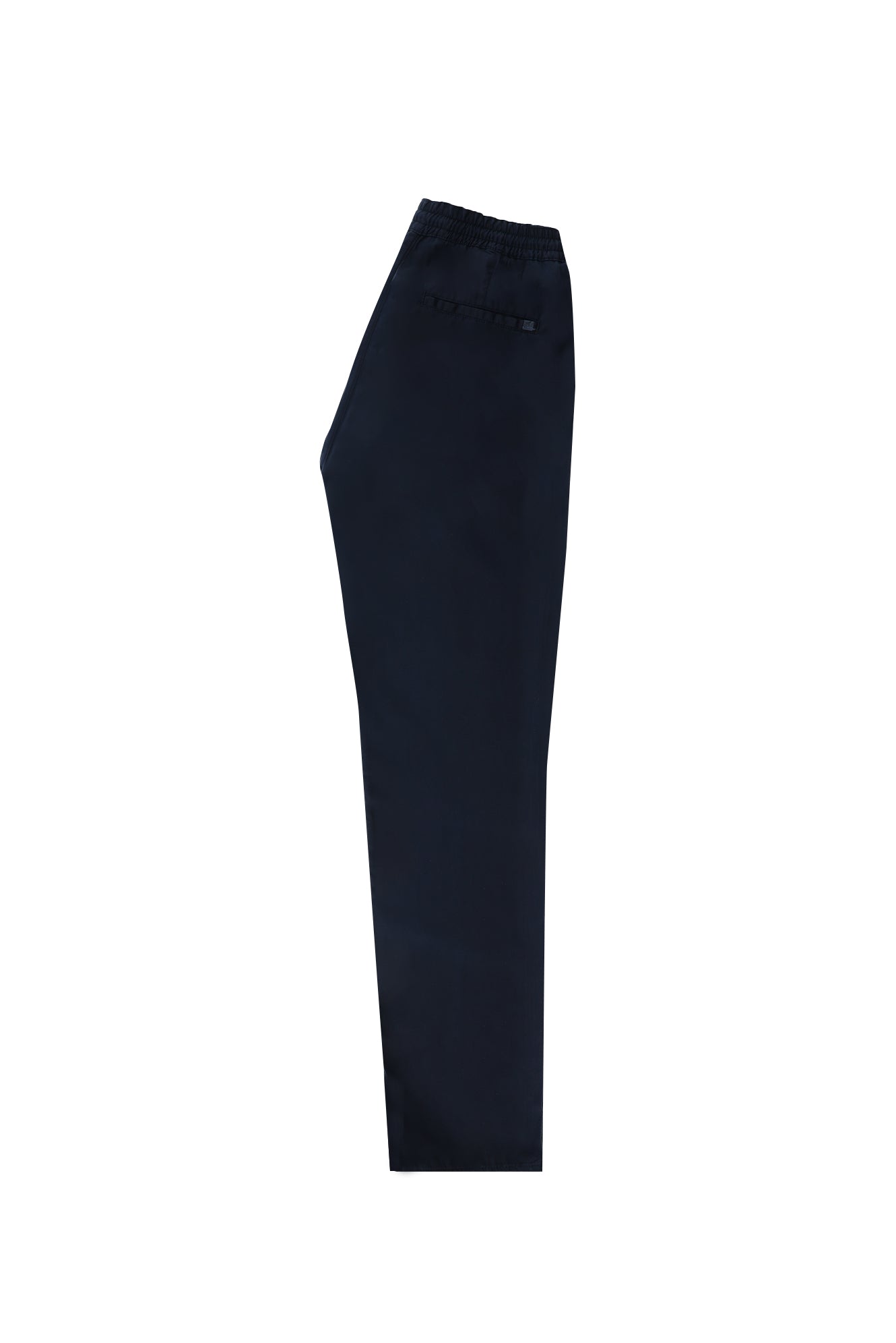 Orta Lacivert Regular Fit Beli Lastikli İpli Pantolon