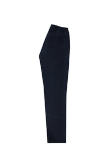 Orta Lacivert Regular Fit Beli Lastikli İpli Pantolon