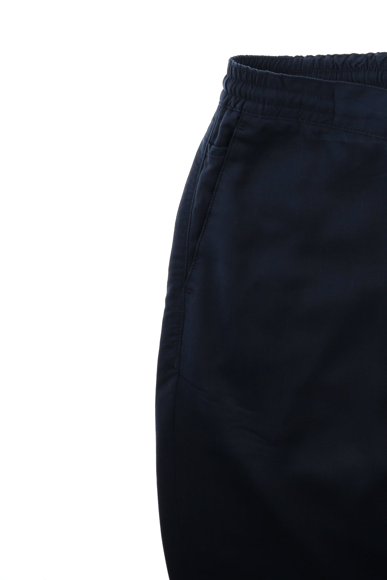 Orta Lacivert Regular Fit Beli Lastikli İpli Pantolon
