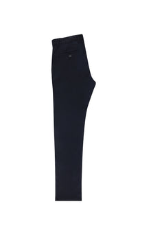 Koyu Lacivert Regular Fit Likralı Kanvas / Chino Pantolon