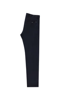 Koyu Lacivert Regular Fit Likralı Kanvas / Chino Pantolon