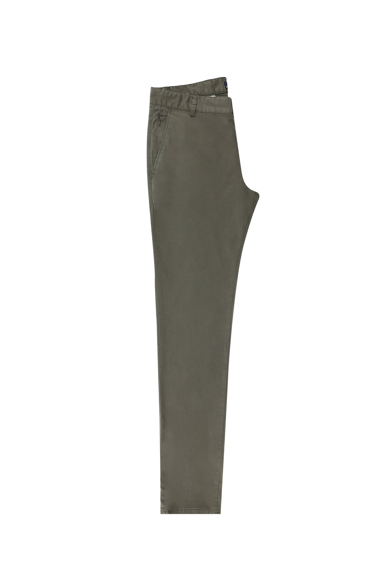 Orta Haki Regular Fit Likralı Kanvas / Chino Pantolon