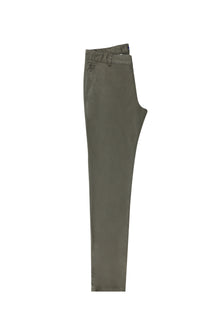 Orta Haki Regular Fit Likralı Kanvas / Chino Pantolon