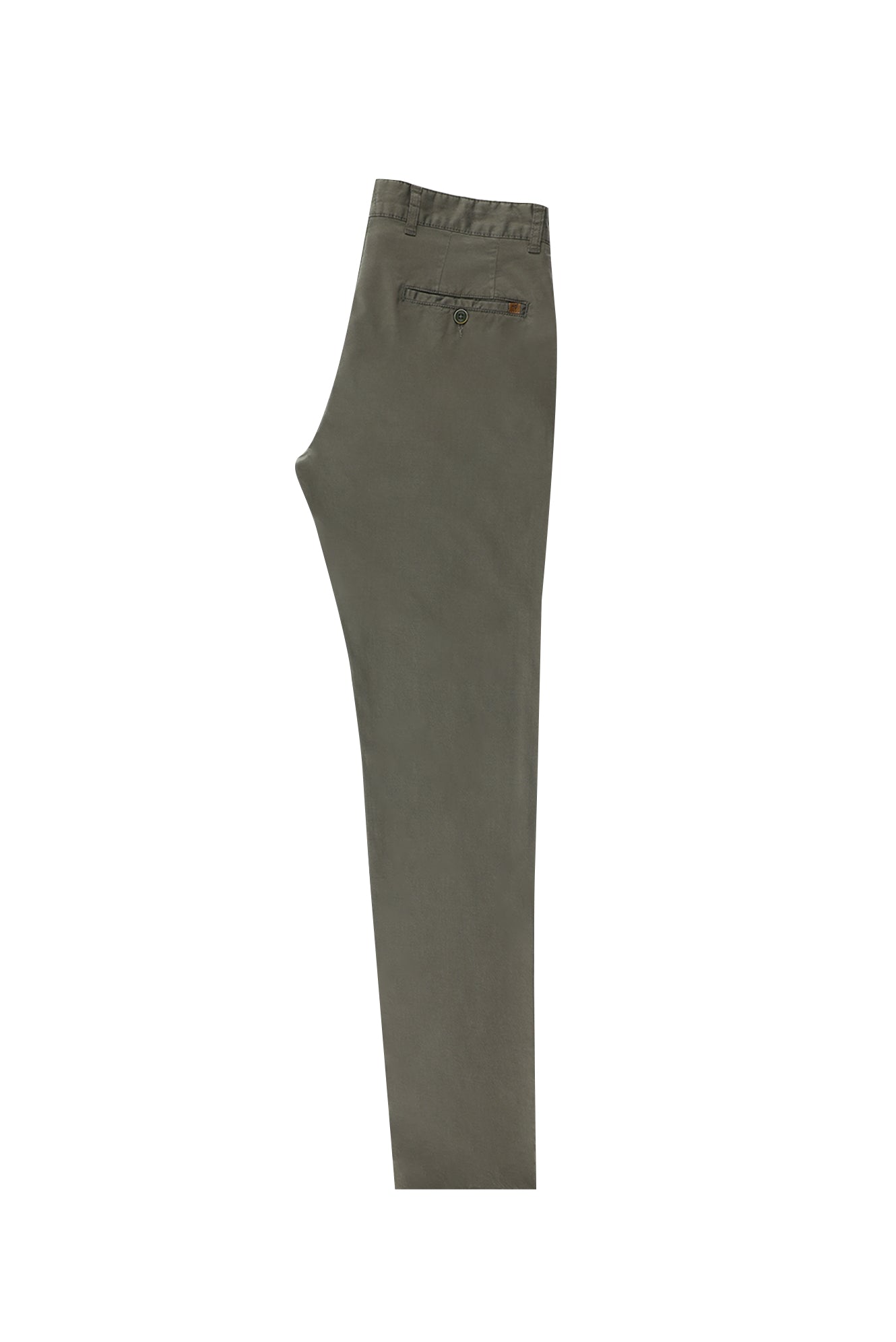 Orta Haki Regular Fit Likralı Kanvas / Chino Pantolon