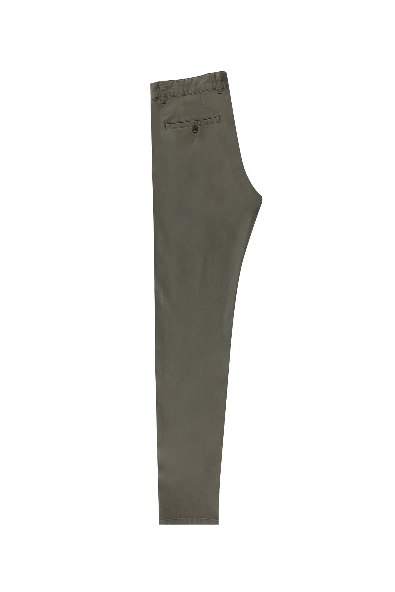 Orta Haki Regular Fit Likralı Kanvas / Chino Pantolon