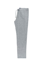 Açık Lacivert Regular Fit Beli Lastikli İpli Keten Pantolon
