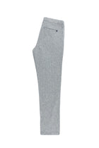 Açık Lacivert Regular Fit Beli Lastikli İpli Keten Pantolon