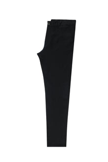 Siyah Slim Fit Dar Kesim Keten Kanvas / Chino Pantolon