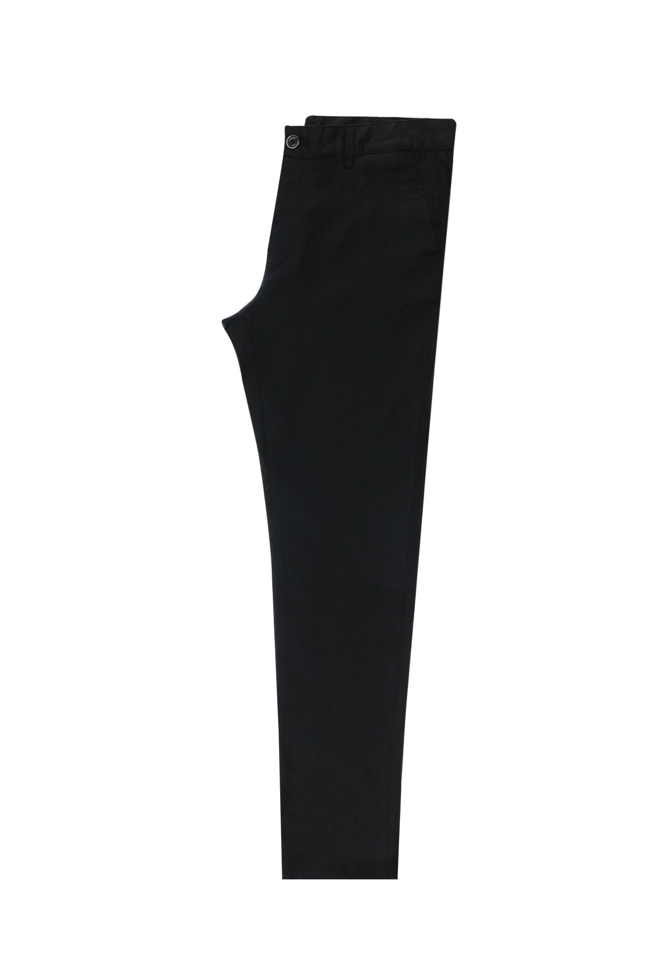 Siyah Regular Fit Standart Kesim Keten Kanvas / Chino Pantolon-Abdullah Ki??l?