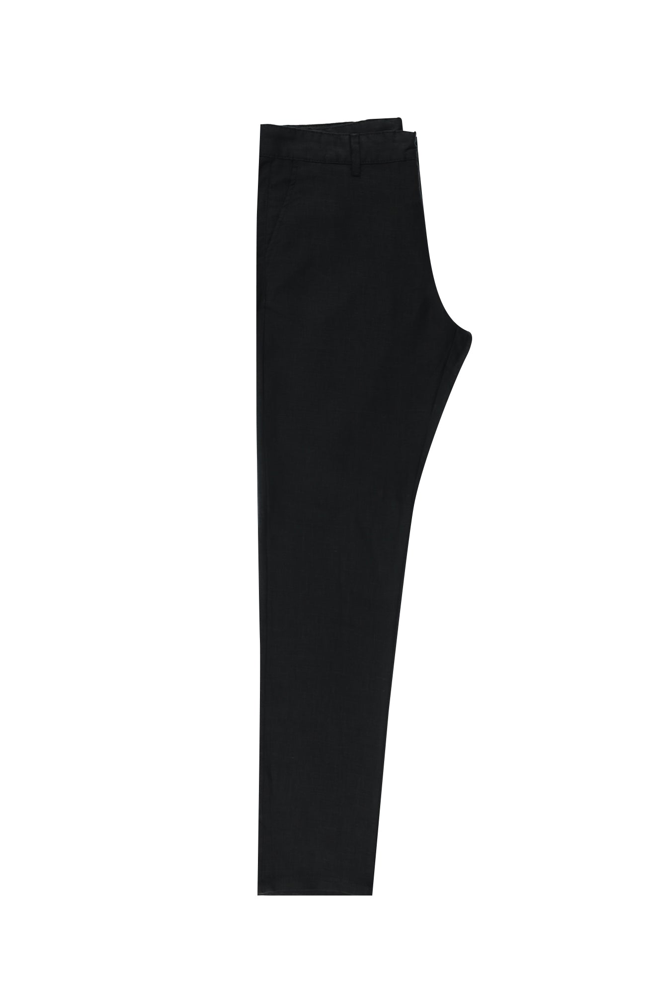 Siyah Regular Fit Standart Kesim Keten Kanvas / Chino Pantolon-Abdullah Ki??l?