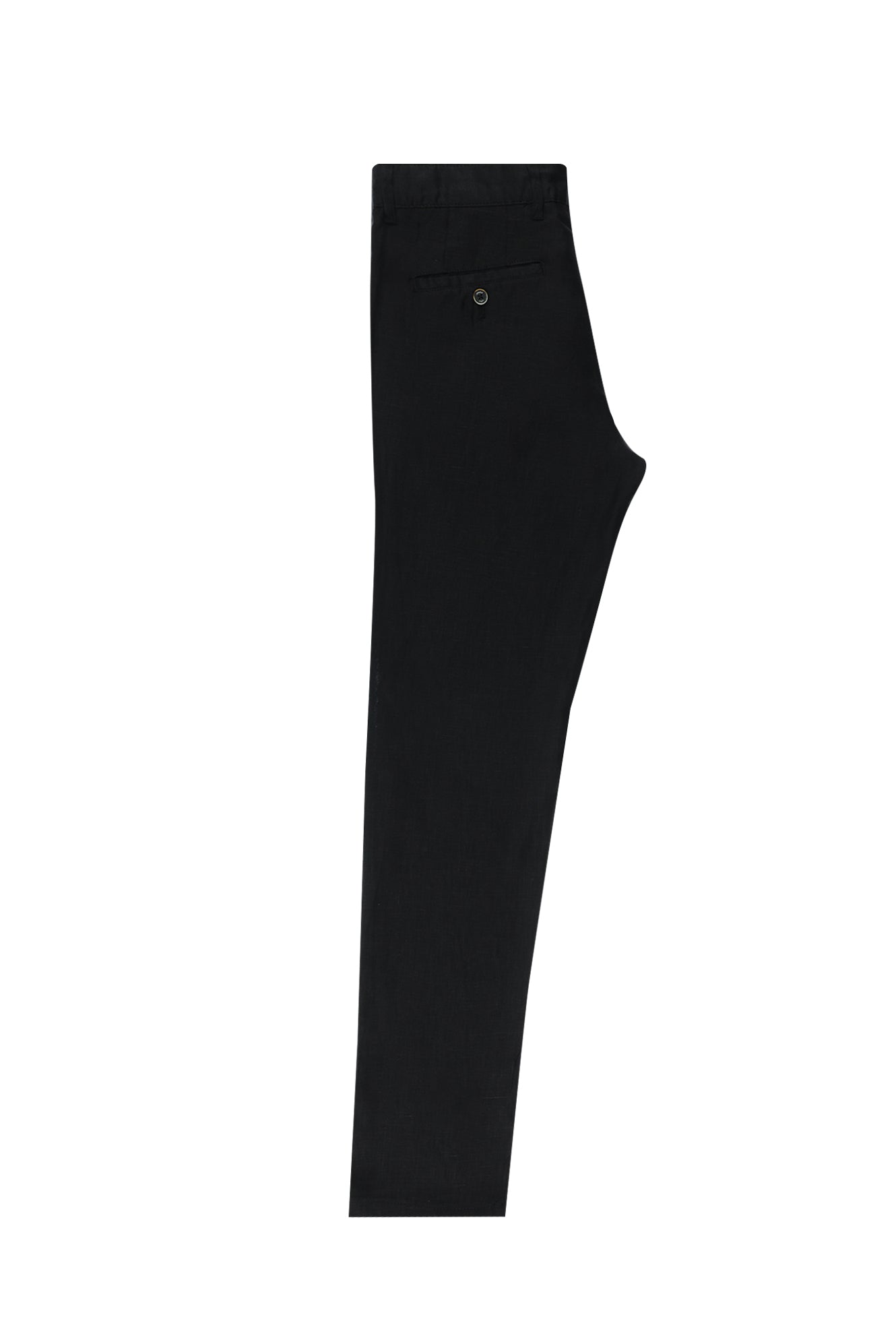 Siyah Regular Fit Keten Kanvas / Chino Pantolon