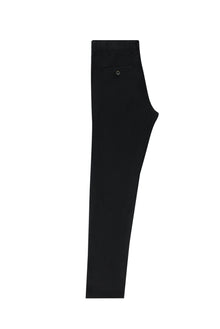 Siyah Regular Fit Keten Kanvas / Chino Pantolon