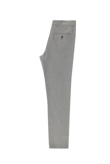 Orta Gri Regular Fit Standart Kesim Keten Kanvas / Chino Pantolon-Abdullah Ki??l?