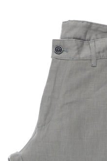 Orta Gri Regular Fit Standart Kesim Keten Kanvas / Chino Pantolon-Abdullah Ki??l?