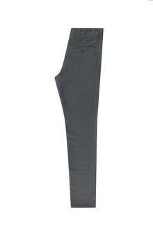 Koyu Füme Slim Fit Dar Kesim Keten Kanvas / Chino Pantolon-Abdullah Ki??l?