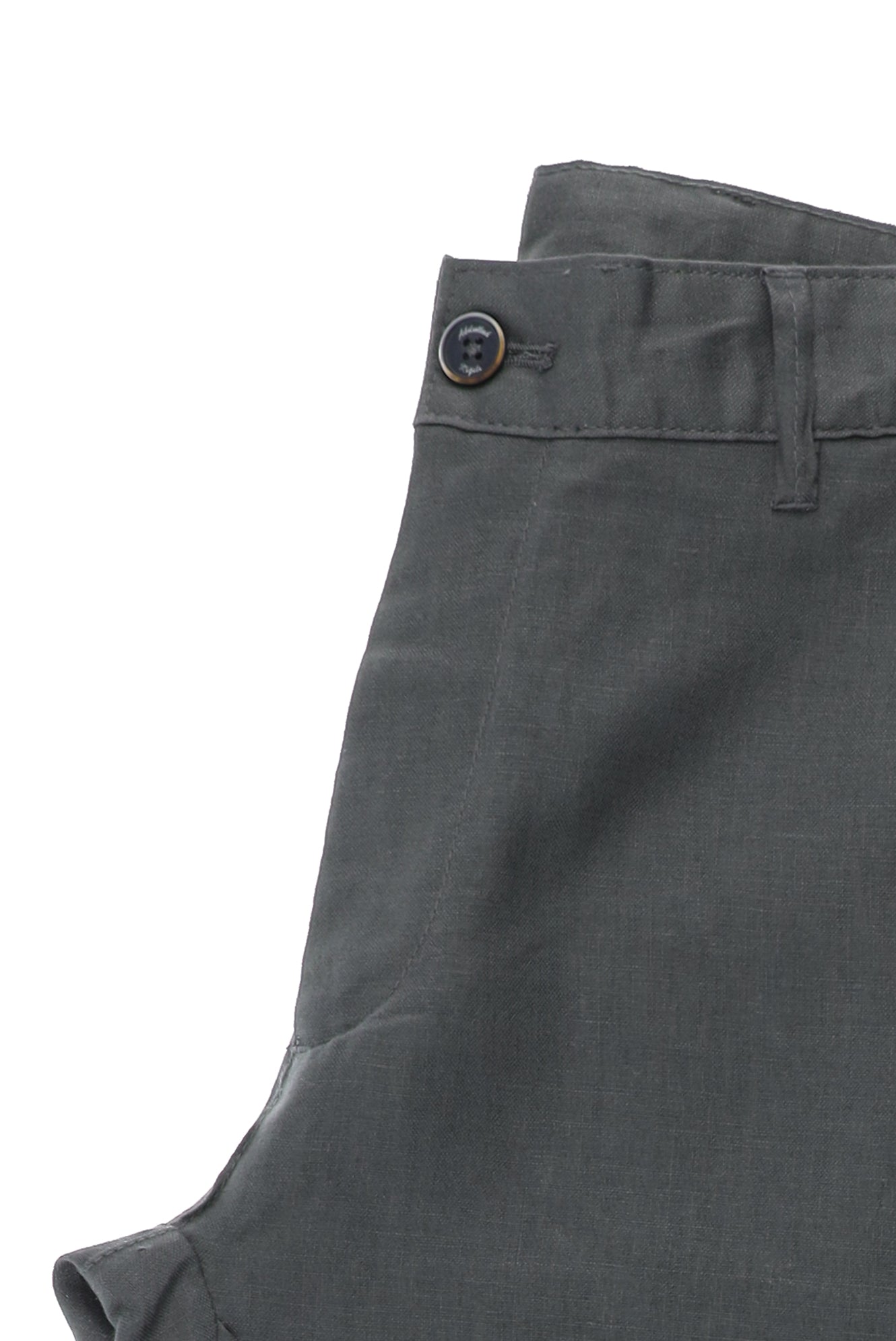 Koyu Füme Slim Fit Dar Kesim Keten Kanvas / Chino Pantolon