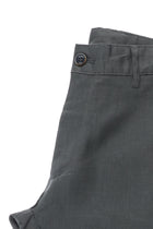 Koyu Füme Slim Fit Dar Kesim Keten Kanvas / Chino Pantolon