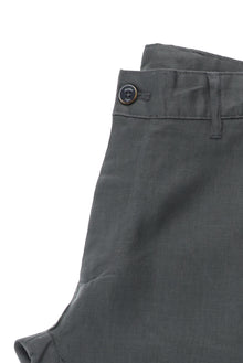 Koyu Füme Slim Fit Dar Kesim Keten Kanvas / Chino Pantolon