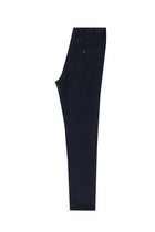 Koyu Lacivert Regular Fit Standart Kesim Keten Kanvas / Chino Pantolon-Abdullah Ki??l?