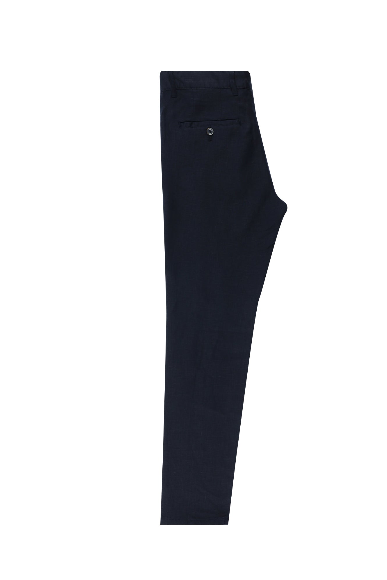 Koyu Lacivert Regular Fit Standart Kesim Keten Kanvas / Chino Pantolon-Abdullah Ki??l?