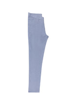 Açık Mavi Slim Fit Dar Kesim Keten Kanvas / Chino Pantolon