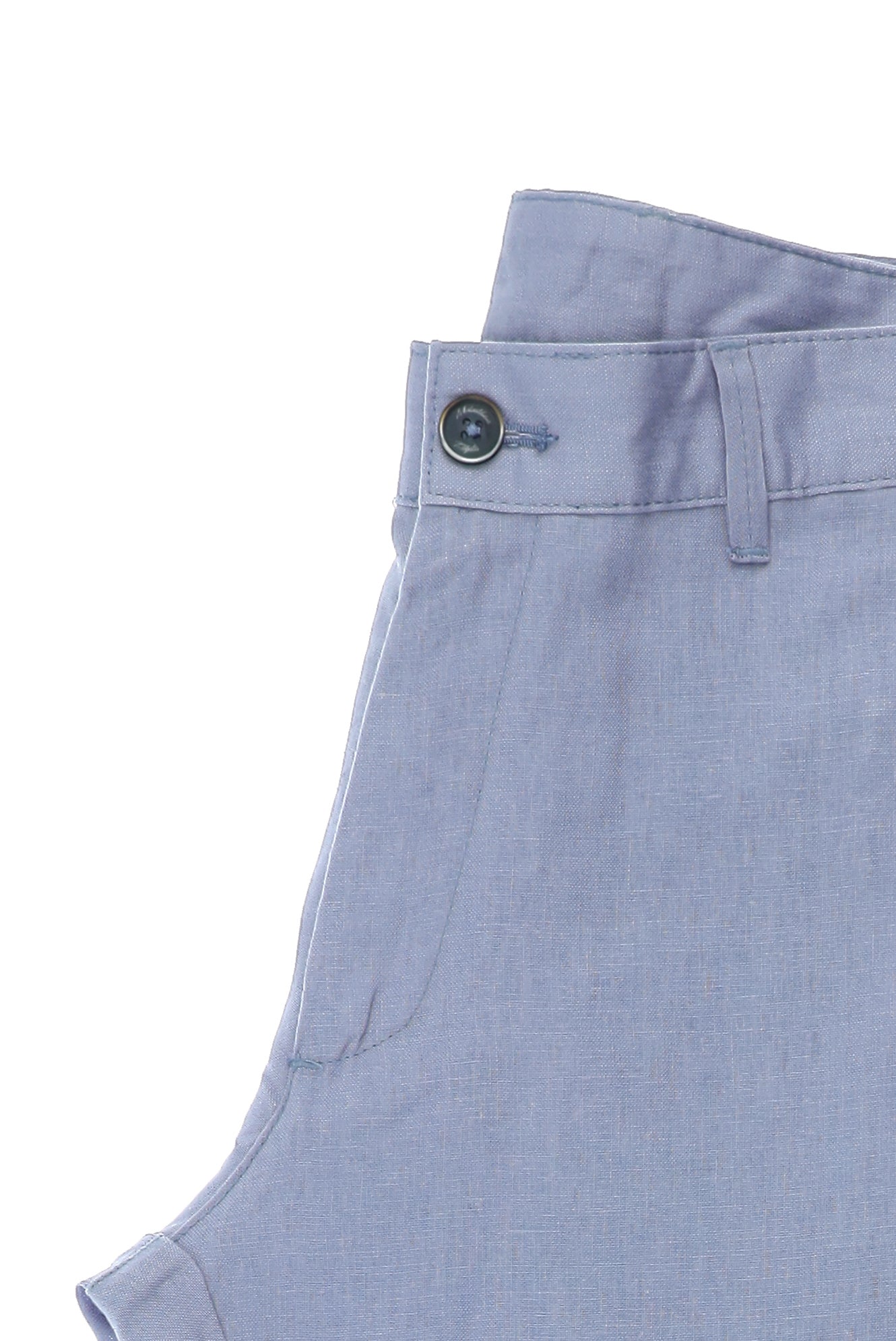 Açık Mavi Slim Fit Dar Kesim Keten Kanvas / Chino Pantolon