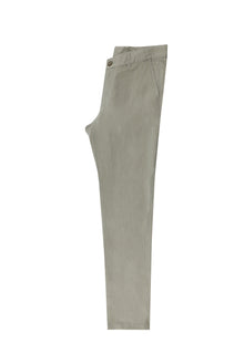Krem Regular Fit Keten Kanvas / Chino Pantolon