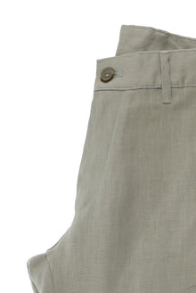 Krem Slim Fit Dar Kesim Keten Kanvas / Chino Pantolon-Abdullah Ki??l?